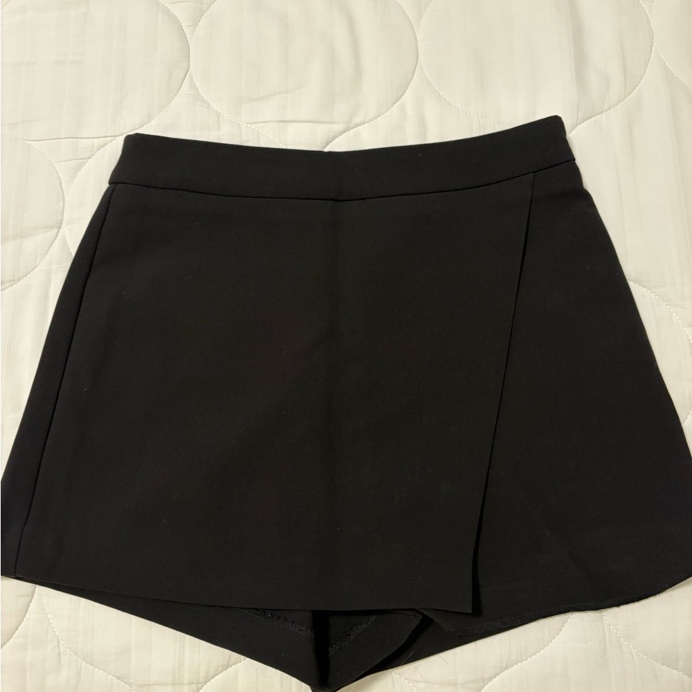 Dynamite Black Women's Skort Shorts - Sleek Wrap Front